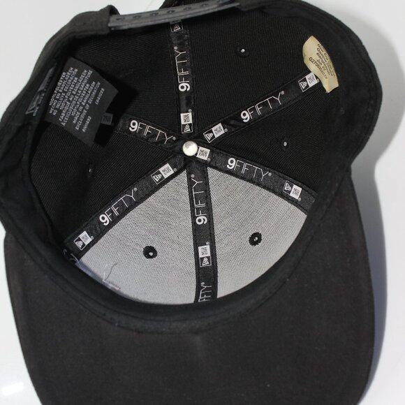 New Era 100% Polyester Black TA/FB Baseball Cap Hat One Size Adjustable Snapback - Picture 5 of 9
